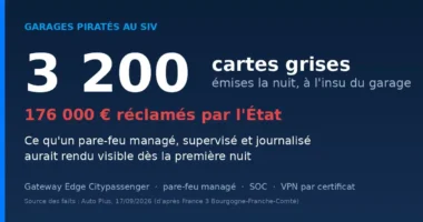 Garages piratés au SIV : 176 000 € de cartes grises frauduleuses, ce qu&rsquo;un pare-feu managé aurait changé